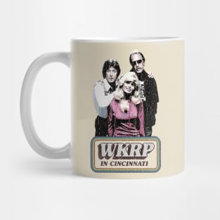 retro wkrp in cincinnati worn crack Mug